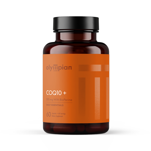 Vitamin supplement bottle with orange label on a white background