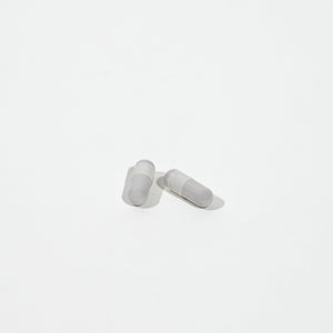 Two gray Pills on a white background