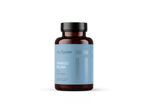 Bottle of Olympian Labs Ginkgo Biloba on a white background