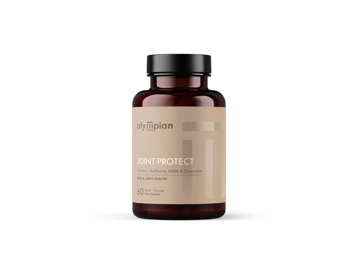 Olympian Joint Protect supplement bottle on a white background