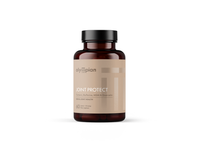 Olympian Joint Protect supplement bottle on a white background