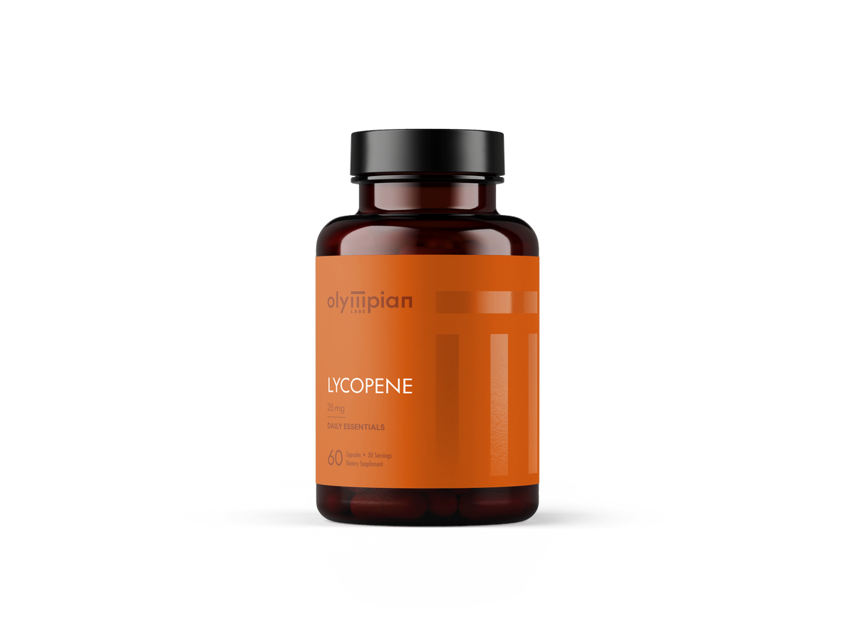 Olympian Labs lycopene bottle on a white background