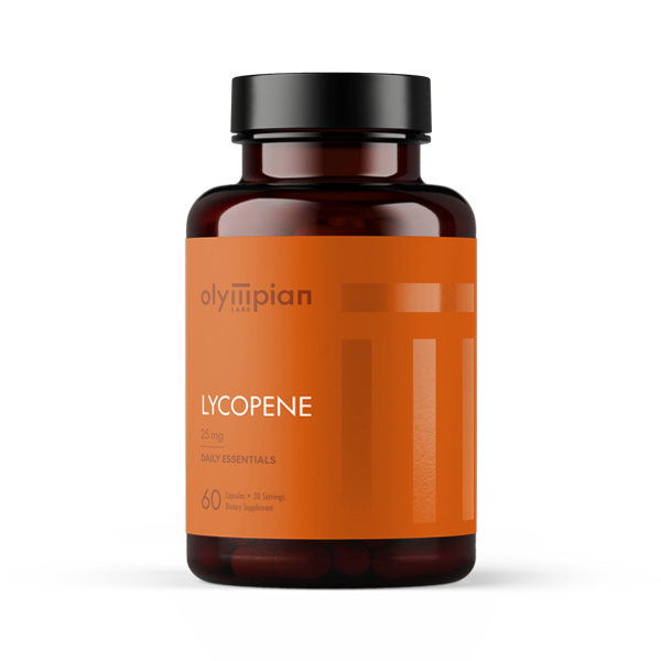 Olympian Labs lycopene bottle on a white background
