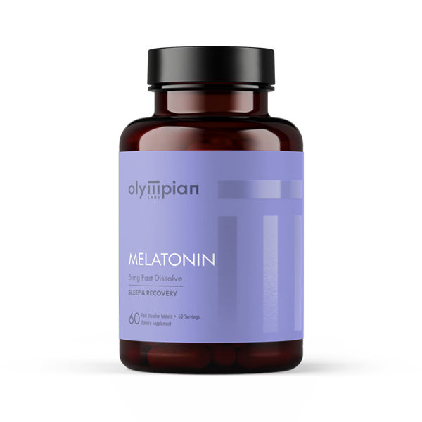 Olyllipian Melatonin supplement bottle on a white background