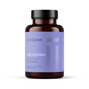 Olyllipian Melatonin supplement bottle on a white background