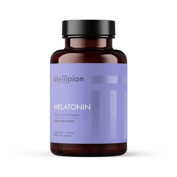 Olyllipian Melatonin supplement bottle on a white background
