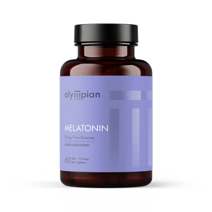 Olyllipian Melatonin supplement bottle on a white background