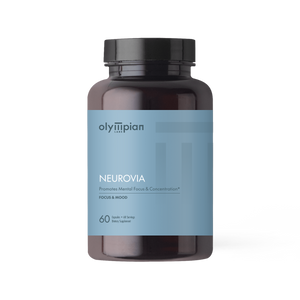 Olympian Labs Neurovia supplement bottle on a white background