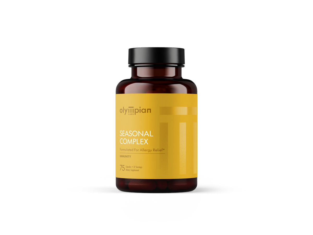 Olympian Labs Seasonal Complex Supplement Bottle on a white background