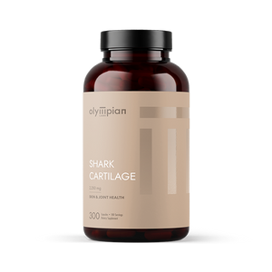 OlyMPIAN Shark Cartillage supplement bottle on a white background