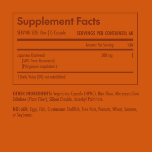 Supplement facts label on an orange background