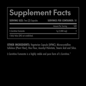 Supplement Facts on a black background