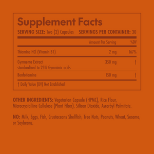 Supplement facts label on an orange background