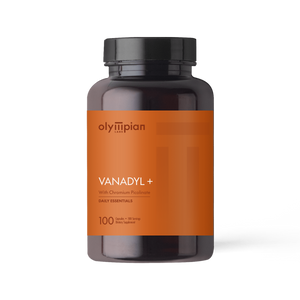 Olympian Vanadyl+ supplement bottle on a white background