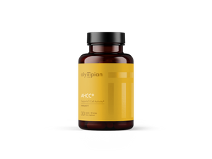 Olympian AHCC supplement bottle on a white background