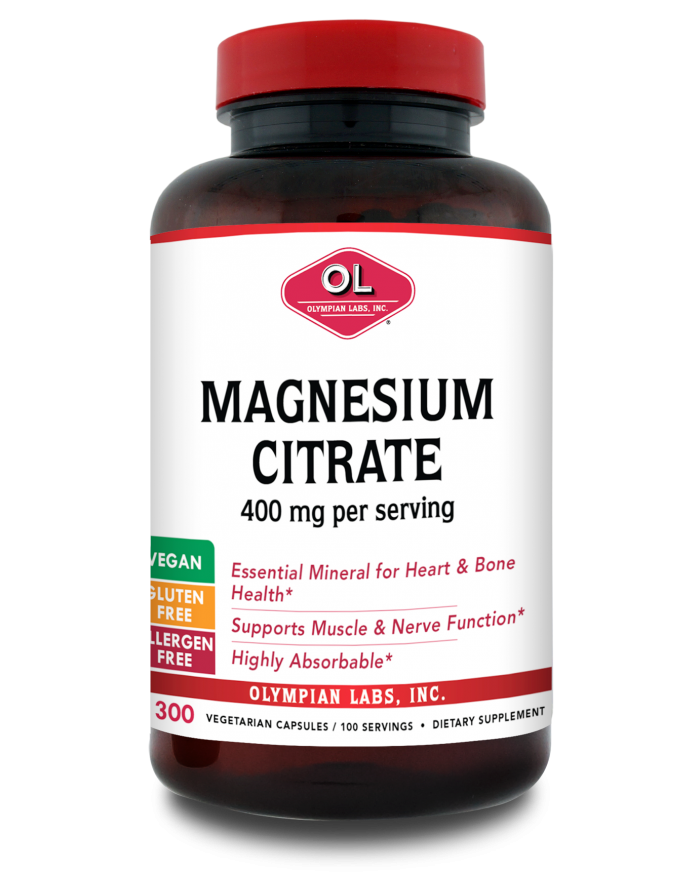 zaad Negende lichtgewicht MAGNESIUM CITRATE 400mg for Healthy Nerve, Muscle & Heart Function - 300  Capsules | Olympian Labs