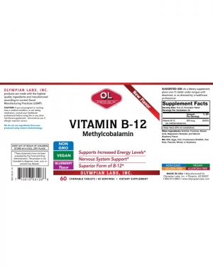 vitamin B12 label