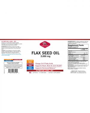 Flaxseed oil label