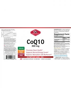 CoQ10 300mg label