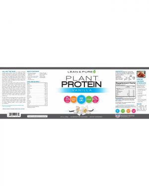 plant protein large label