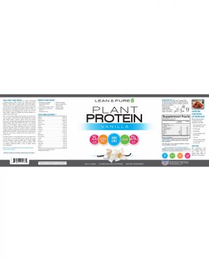 plant protein large label