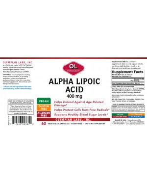 ALA 400mg label