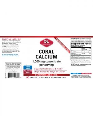 Coral Calcium label
