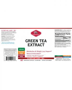 Green Tea Extract label