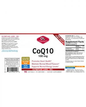 CoQ10 100mg label