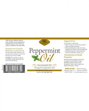 peppermint oil label
