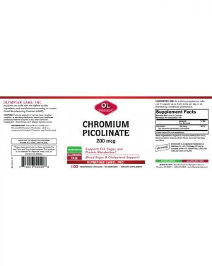 Chromium Picolinate label