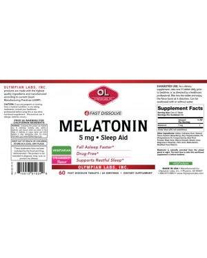 Melatonin 5mg label