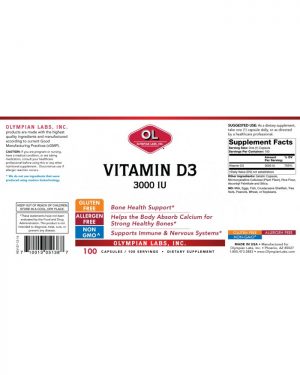 Vitamin D3 label