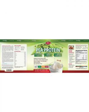 Pea protein vanilla label