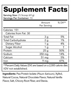 Pea protein choc small sfp