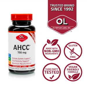 ahcc nongmo, gluten free, 3rd party tested, vegan friendly