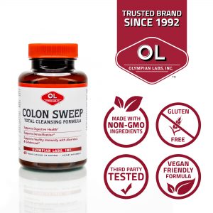 Colon Sweep nongmo, gluten free, quality tested, vegan friendly formula