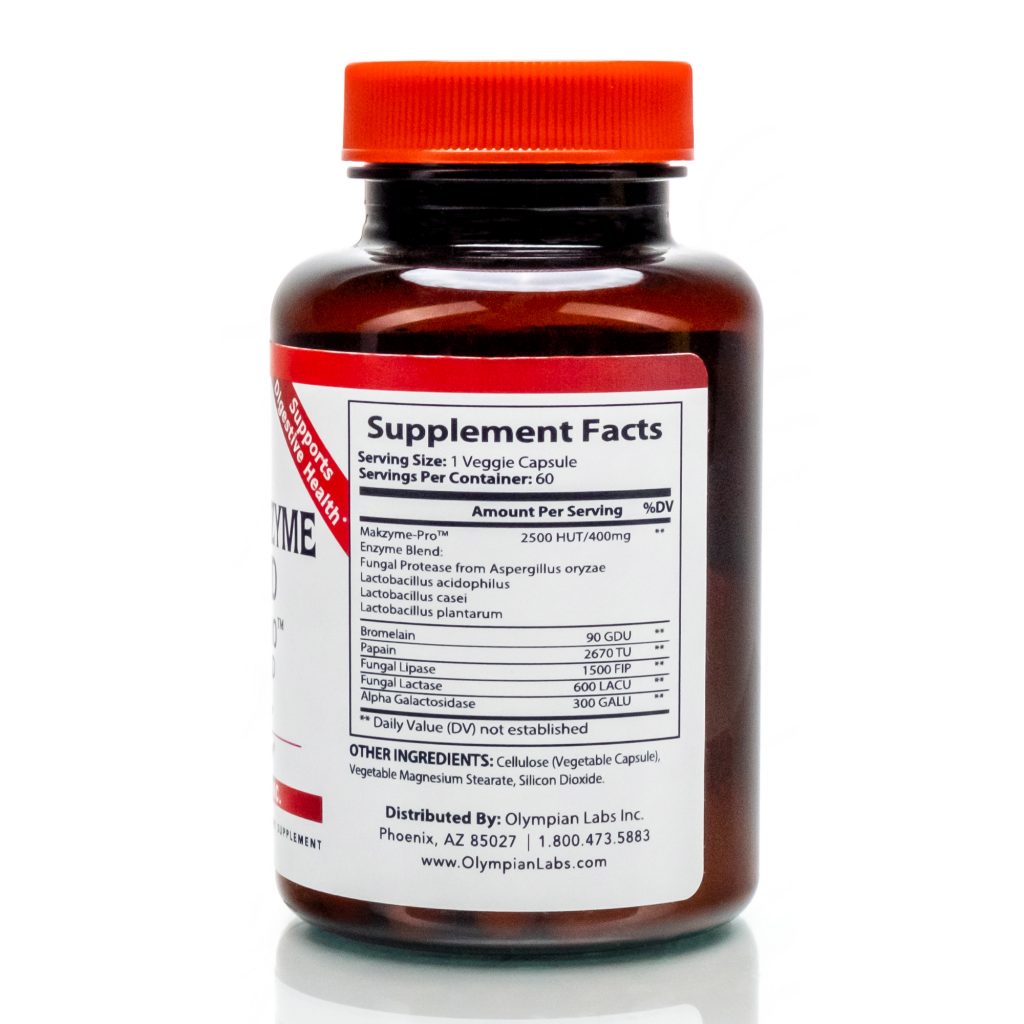 Digestive Enzyme Pro Blend MakzymePro Enzymes Olympian Labs