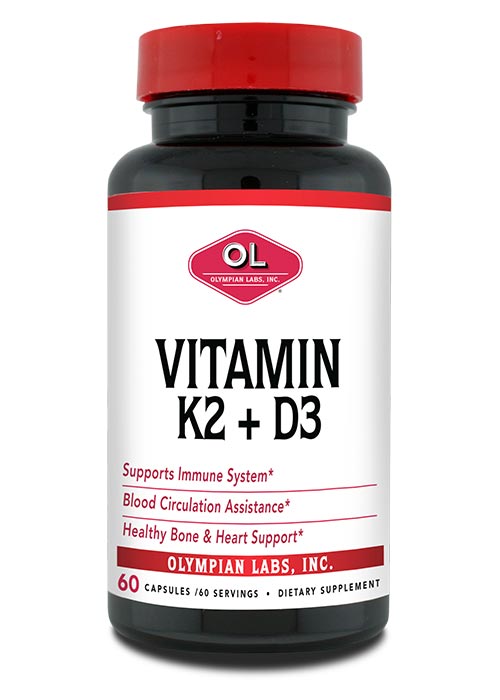 Vitamin K2 + D3 - 60 Capsules | Olympian Labs