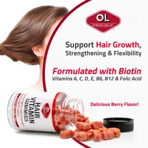 Hair gummy with biotin for hair hrowth