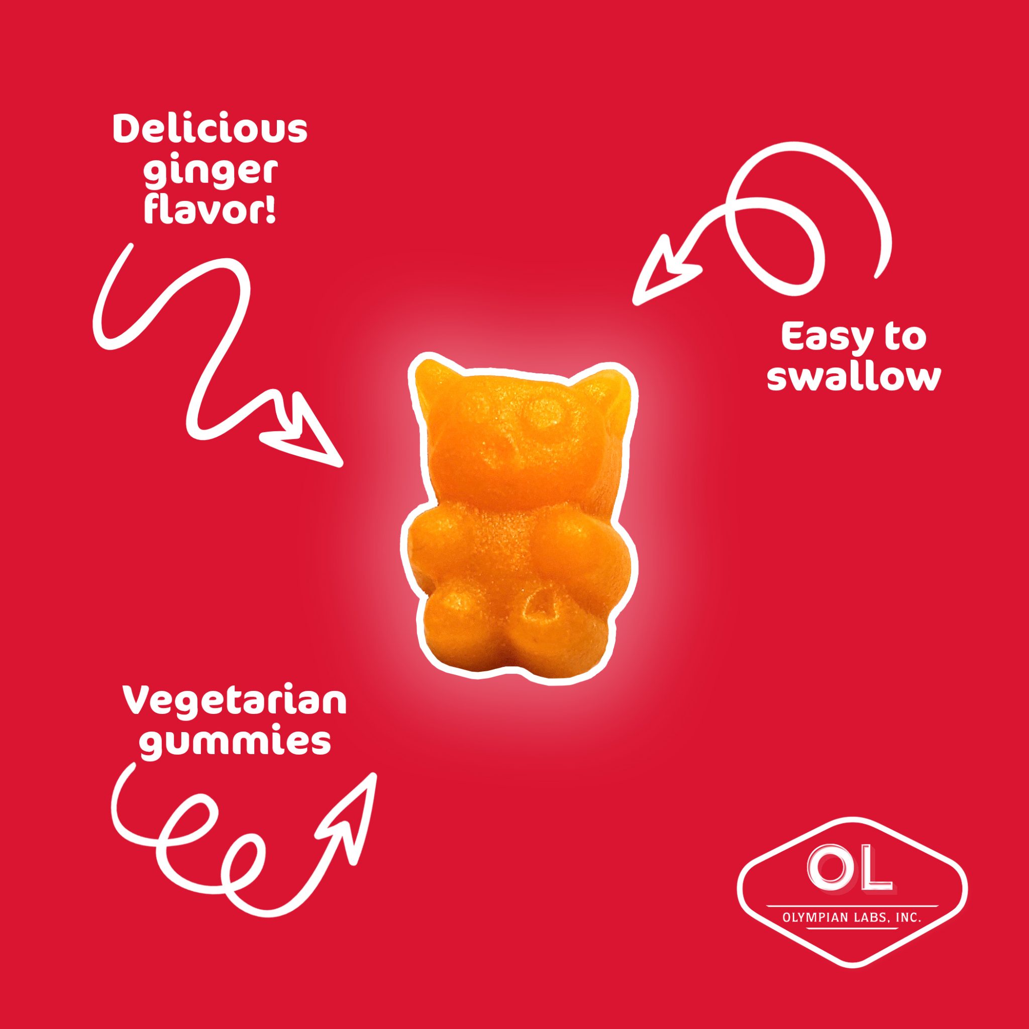 Turmeric Gummies, Ginger Flavored (60 Gummies) Olympian Labs