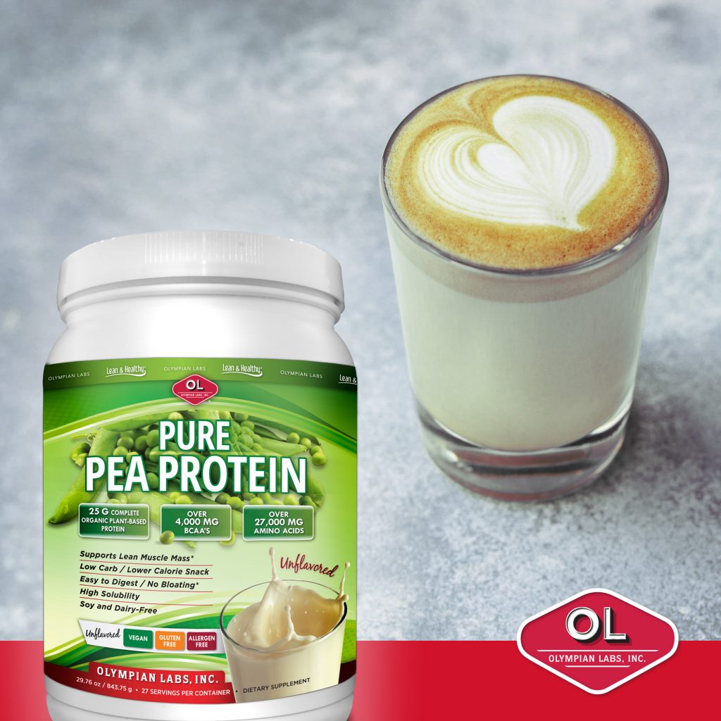 PURE PEA PROTEIN UNFLAVORED 25g of Protein per Serving Olympian Labs
